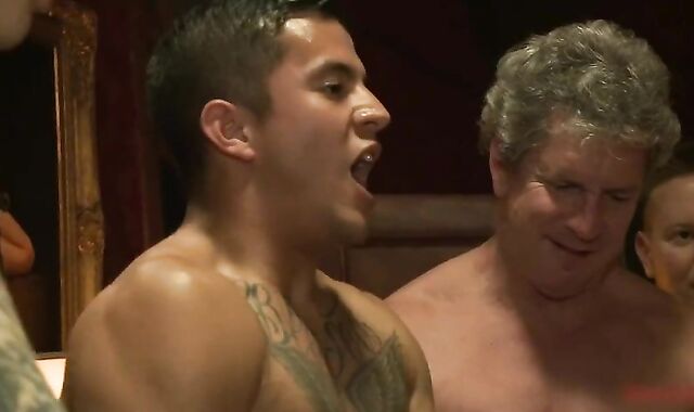 excited Party Goers gang plow - Brandon