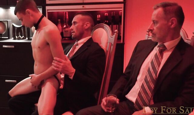 BoyForSale: DILF The Buyers Group cock deep-throating plumb-out vignette