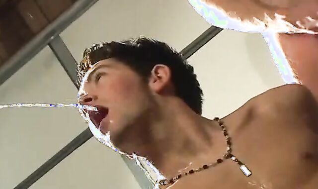 Twink guy helps with gang-bang