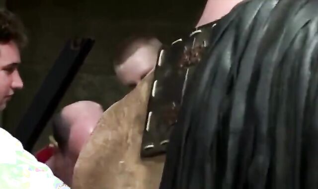 Hairy man dreams whip