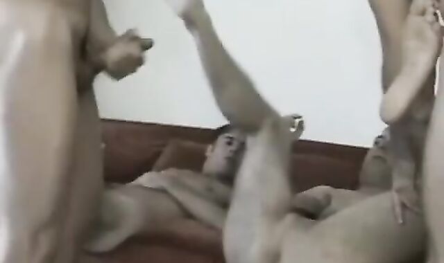 Luscious fag four way pulverizing