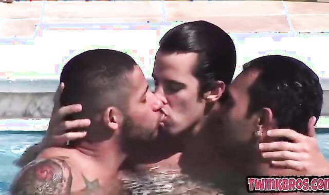 sexually aroused Hunk tough group group-drill