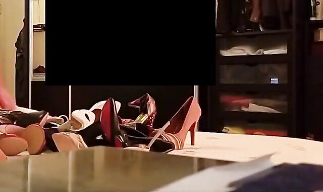 Fucking My Buddy's Girl's Shoes with a Sex Toy