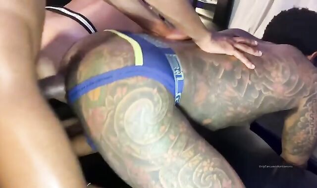 13 In black fuck-stick ravages trio Bottoms