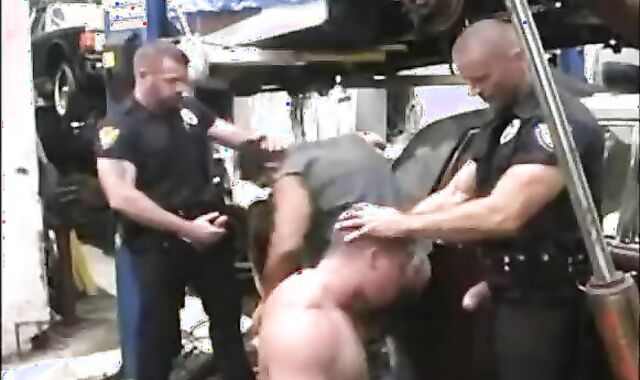 two Policemen Screw Randy Thugs