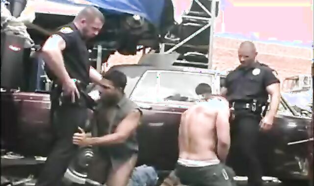 two Policemen Screw Randy Thugs