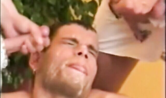 European faggot Mass ejaculation (Part trio - Finale)