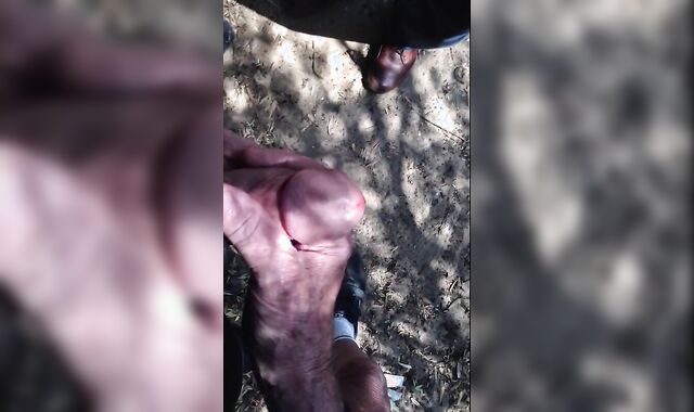 Old Men Wank Young Cock Outdoors