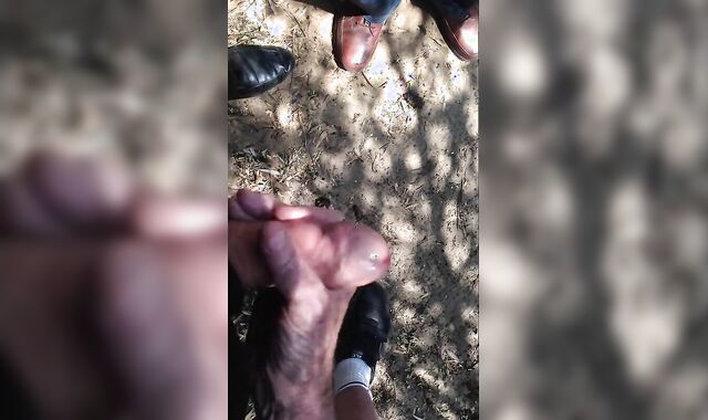 Old Men Wank Young Cock Outdoors