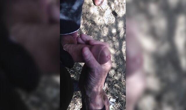 Old Men Wank Young Cock Outdoors