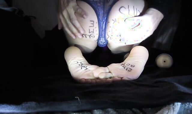 Twink Slut Fucks His Huge Purple Dildo