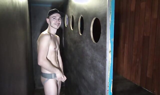 love glove-free-for-all pile gang In Public Toilets