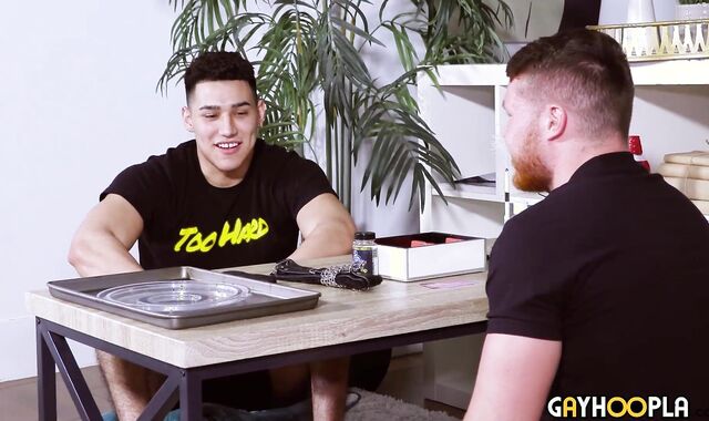 Queer-for-pay spunk-shotgun Loses Pooper CHASTITY! Flip gang-hook-up Action!