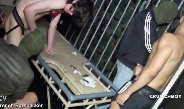 FRENCH BAREBACKER - youngster Cumwhore Is Breeded