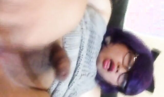 Asian Crossdresser Jerks Off Solo