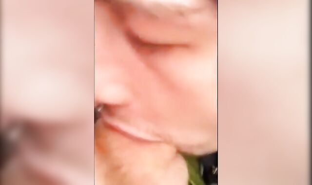 Big-Cock Twink Sucks Outdoors