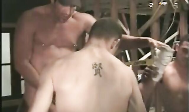 Construction gang group-bang-out