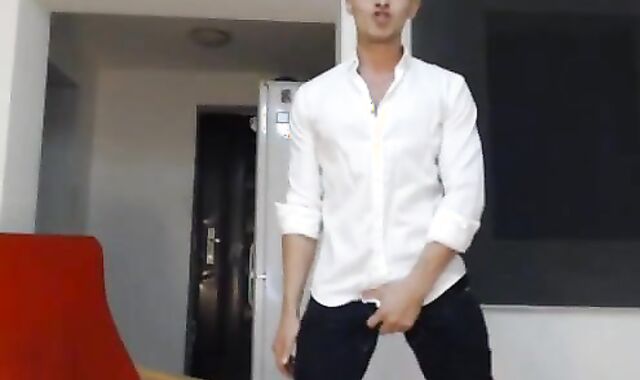 elegant youngster With gigantic ramrod Masturbation On webcamera