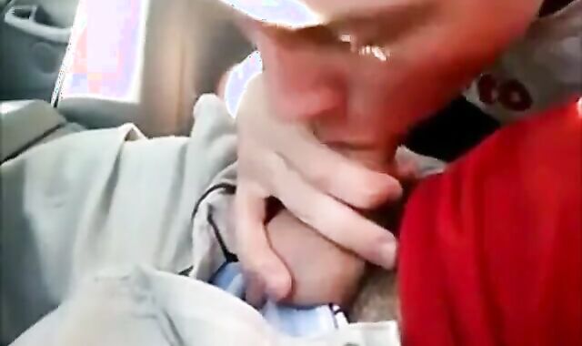 Backseat Blowjob and Cum Swallow