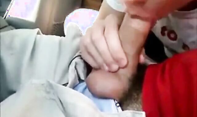 Backseat Blowjob and Cum Swallow