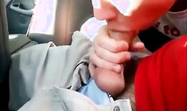 Backseat Blowjob and Cum Swallow