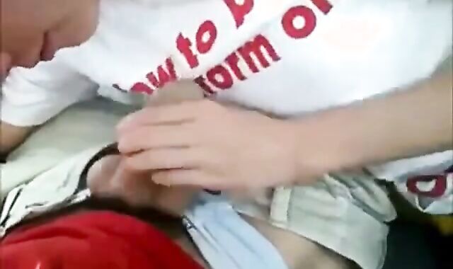 Backseat Blowjob and Cum Swallow