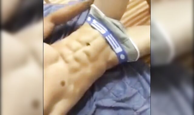 Muscular Twink Strips Down and Shows Off