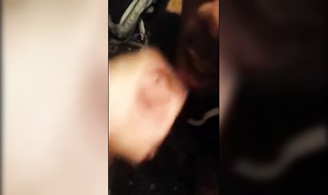 Black Twink Swallows White Cum in Interracial Blowjob