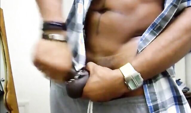 Black Daddy Jerks Off and Cums Hard