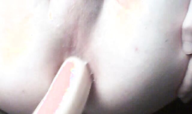 Twink Fucks Himself with a Sex Toy Covered in Cum