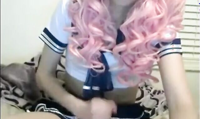 Crossdresser Twink Masturbation