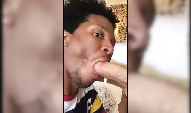 Black Guy Gives Head to a Hung White Boy 2