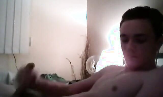 Yorkshire Lad Strokes for a Girl on Webcam