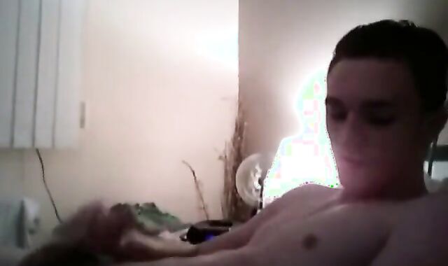 Yorkshire Lad Strokes for a Girl on Webcam