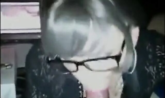 Crossdressing Secretary Gives Amateur Blowjob on Webcam