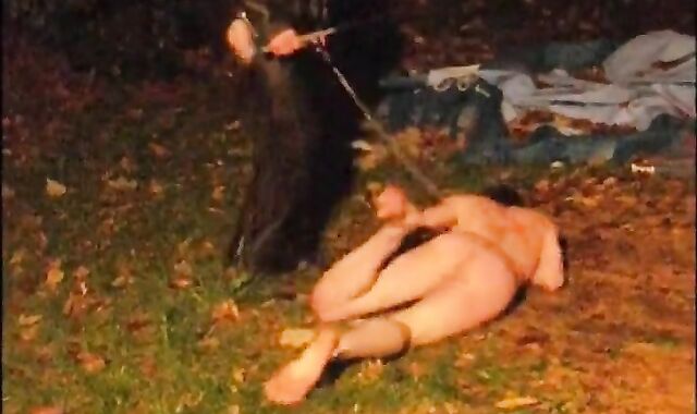 Obedient Soldier: Outdoor BDSM Spanking Session