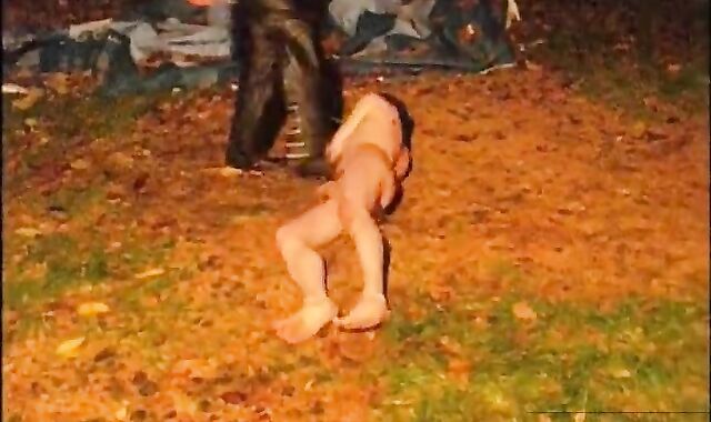 Obedient Soldier: Outdoor BDSM Spanking Session