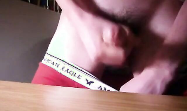 Twink Jerks and Cums on His Dorm Room Desk