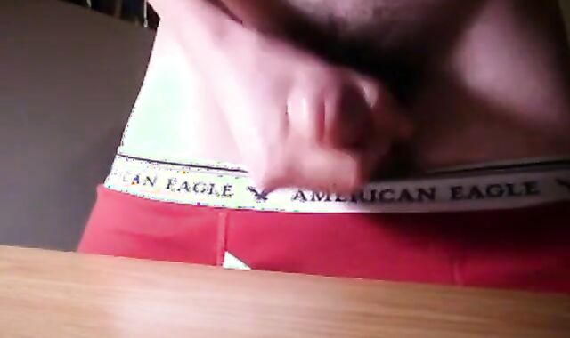 Twink Jerks and Cums on His Dorm Room Desk