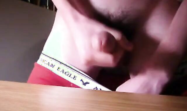 Twink Jerks and Cums on His Dorm Room Desk