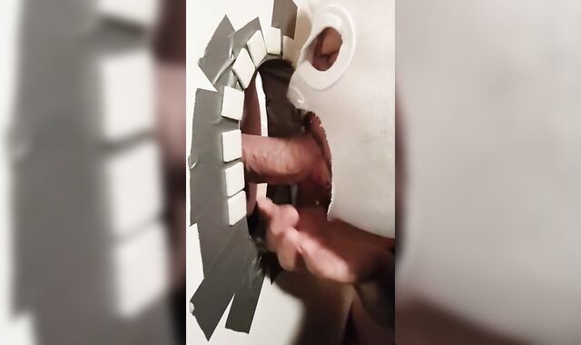 Glory Hole Amateur Takes on a Big Cock