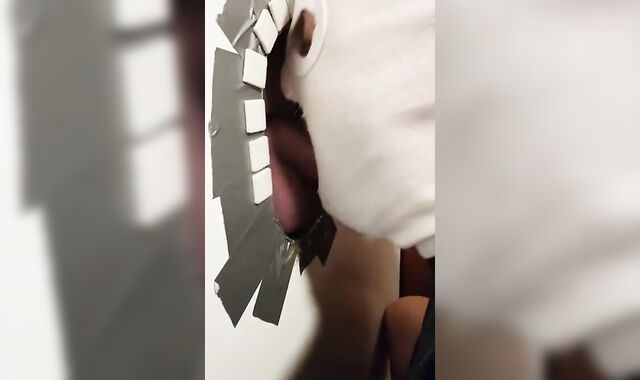 Glory Hole Amateur Takes on a Big Cock
