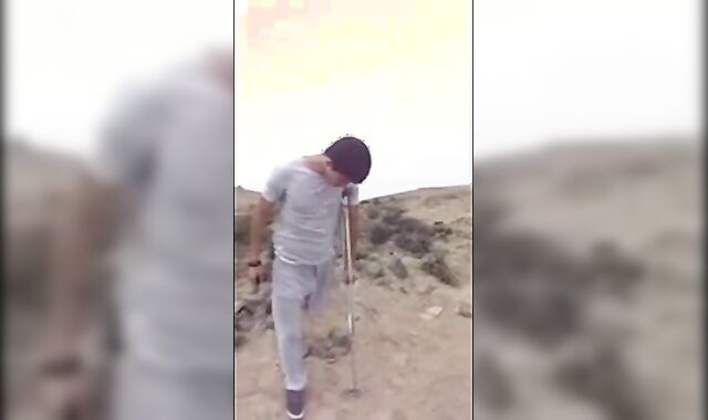 Hunk with a Big Bulge Outdoors