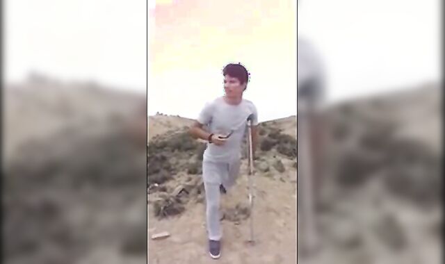 Hunk with a Big Bulge Outdoors