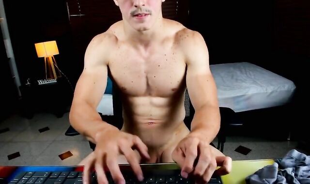Twink Masturbates on Webcam and Cums Hard