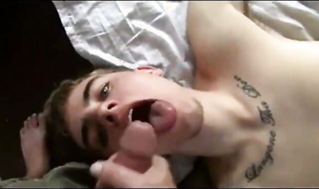 Skater Loses Bet - Bareback Blowjob with Cum Swallow