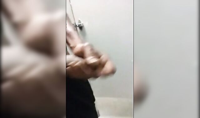 Big Black Cock Masturbation at Work