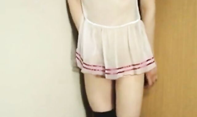 Asian Crossdresser Mikazuki Masturbates