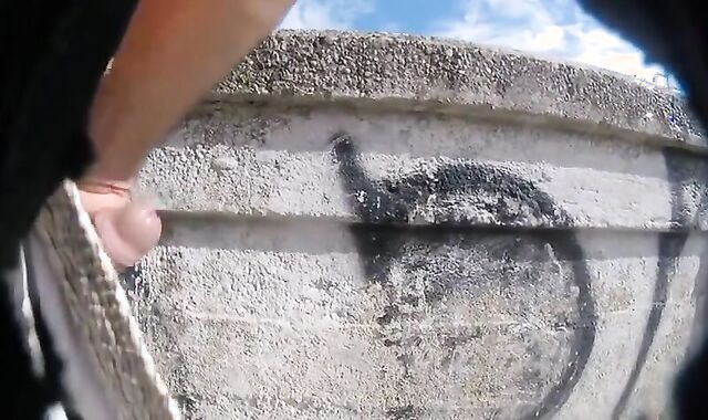 Bareback Daddy on a Bridge