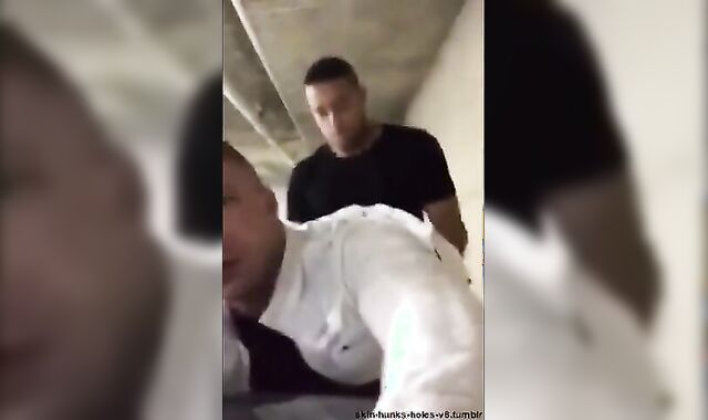 Interracial Bareback Anal on the Parking Deck